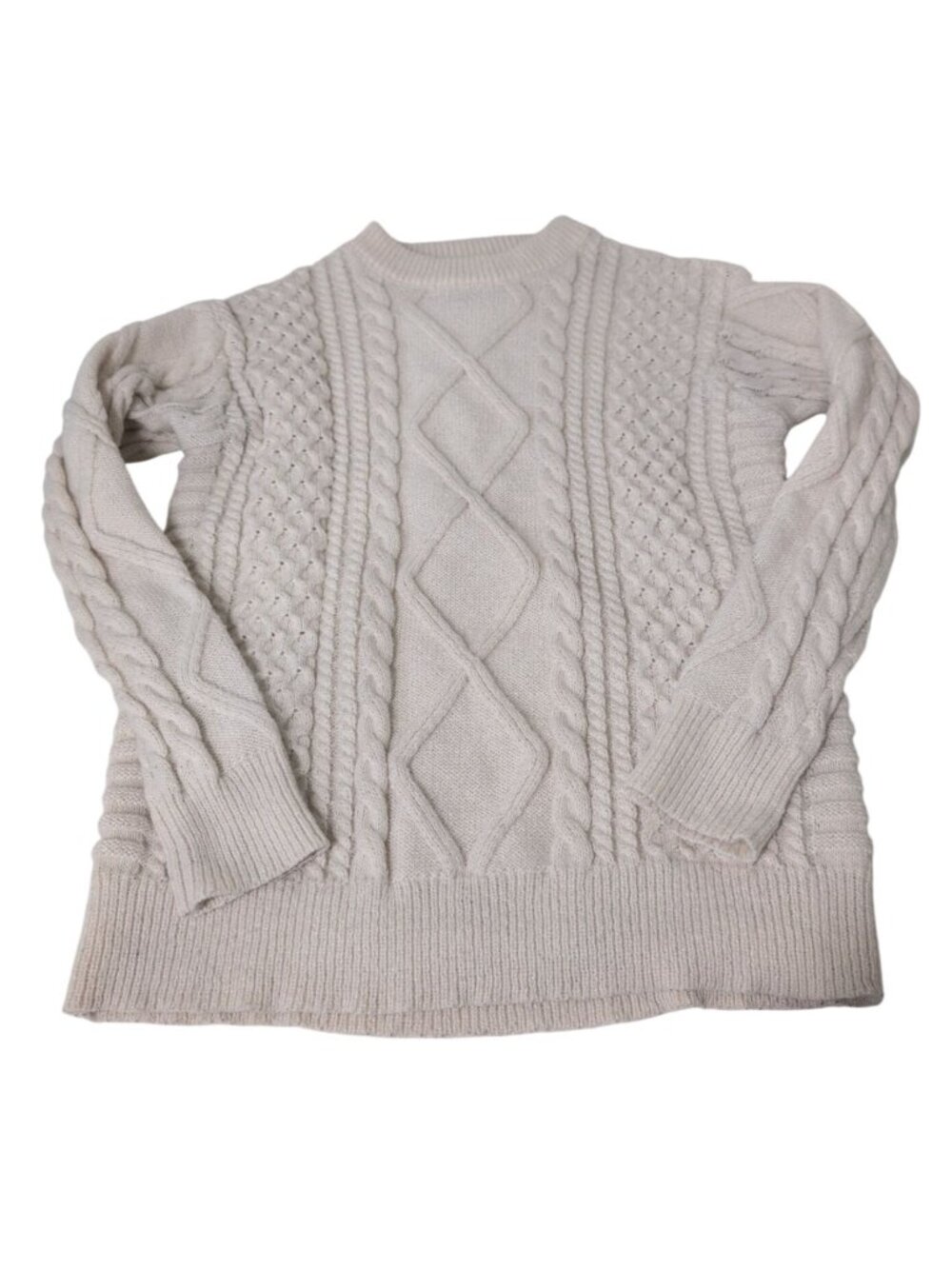Aelfric Eden Cable Knit Sweater Womens Size Small Cream Rory Gilmore Preppy